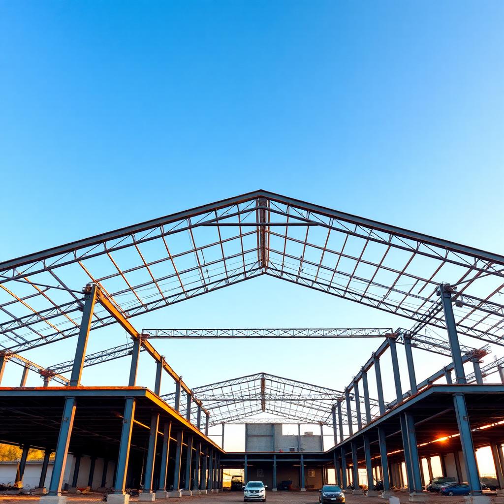 Steel frame warehouse